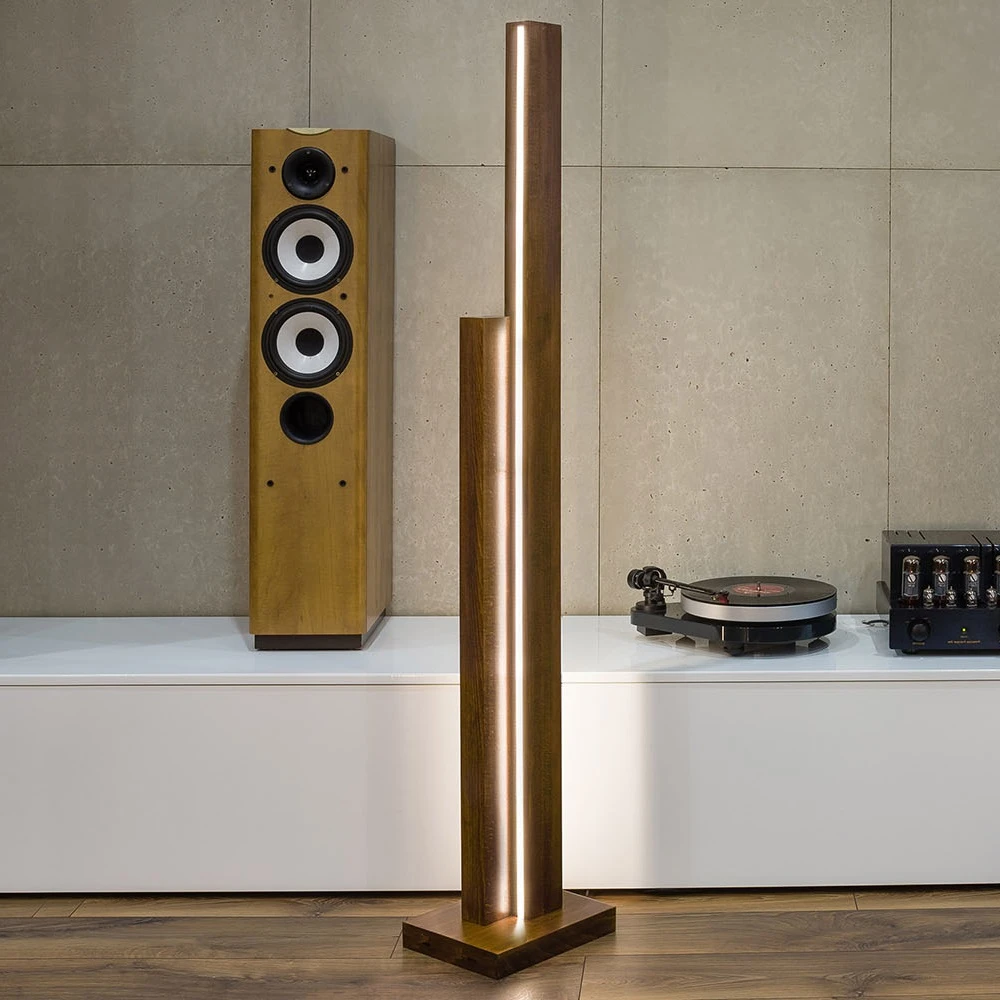 Spot-Light 2fl. LED Stehleuchte Manhattan H 156cm Holzfarbe wählbar 4 Spot-Light 2fl. LED Stehleuchte Manhattan H 156cm Holzfarbe wählbar – Bild 2