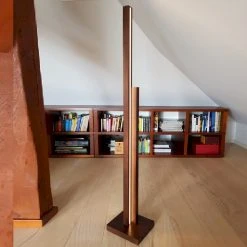 Spot-Light 2fl. LED Stehleuchte Soho Holzfarbe wählbar