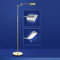 B-Leuchten LED Standleuchte Graz in messing oder nickel