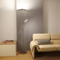 LHG Lights Deckenfluter LED mit RGB Farbwechsel | Stehleuchte inkl. Fernbedienung | Stehlampe + Leselampe | Fluter mit 1x LED-Board 4W 350lm 3000K | Leuchte dimmbar -Stehleuchten Verkaufsgeschäft deckenfluter led mit rgb 1257059 lhg 127745