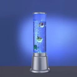 Leuchten Direkt Dekoleuchte, Wassersäule, mit Farbwechsel, Fische