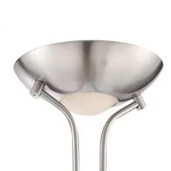 GLOBO dimmbare LED Deckenfluter Fluter Stehleuchte Deckenleuchte aus Glas matt wie 5802 aber mit Arm flexo Deckenlampe nickel und Stehlampe ø 255 cm -Stehleuchten Verkaufsgeschäft dimmbare led deckenfluter fluter 662181 globo 59020