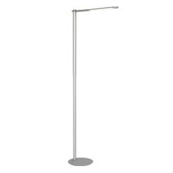 Steinhauer dimmbare LED eckige Stehleuchte höhenverstellbare 100 - 140 cm Stehlampe Büroleuchte mit Drehdimmer in schwarz oder silber