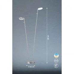 Fischer & Honsel dimmbare LED Stehleuchte mit CCT-Lichtfarbsteuerung 2-flammige Stehlampe nickel chrom mit Schalterr 135 cm 7 Fischer & Honsel dimmbare LED Stehleuchte mit CCT-Lichtfarbsteuerung 2-flammige Stehlampe nickel chrom mit Schalterr 135 cm -Stehleuchten Verkaufsgeschäft dimmbare led stehleuchte mit 40394V fischerhonsel 40394