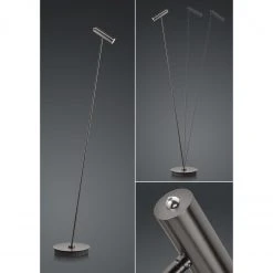 B-Leuchten dimmbare schwenkbare runde LED Stehleuchte Stehlampe Bronze mit Schalter