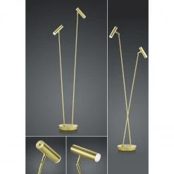 B-Leuchten dimmbare schwenkbare zylindrische LED Stehleuchte matt blank Stehlampe messing