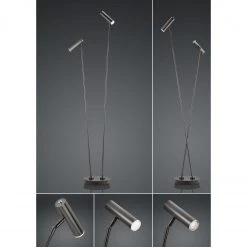 B-Leuchten dimmbare schwenkbare zylindrische LED Stehleuchte aus Bronze Stehlampe bronze