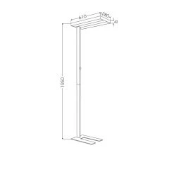 Alco Dimmbare Standleuchte mit 80W -Stehleuchten Verkaufsgeschäft dimmbare standleuchte mit 80w 1284505 alco 90802