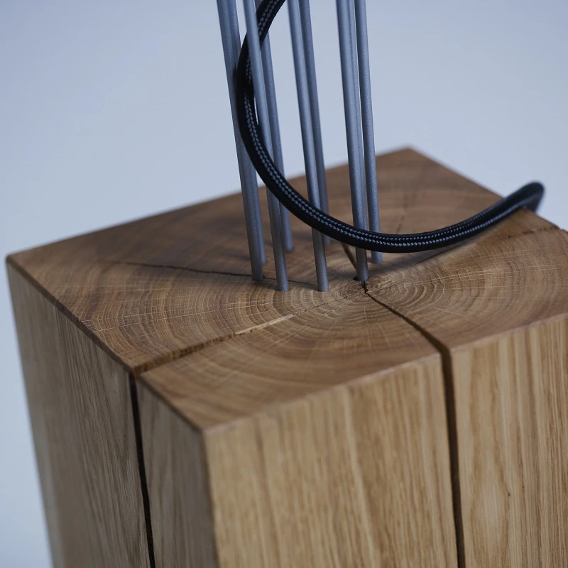 Domus Design-Standleuchte, Eichenfuß / Lunopal-Schirm 7 Domus Design-Standleuchte, Eichenfuß / Lunopal-Schirm – Bild 5