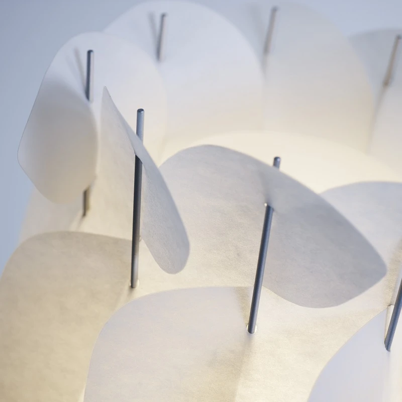 Domus Design-Standleuchte, Eichenfuß / Lunopal-Schirm 5 Domus Design-Standleuchte, Eichenfuß / Lunopal-Schirm – Bild 3