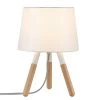 Paulmann Dreibein Tischleuchte Berit, Tripod mit Holz