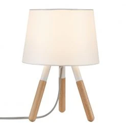 Paulmann Dreibein Tischleuchte Berit, Tripod mit Holz