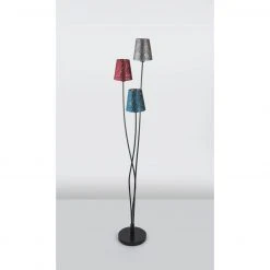 GLOBO E14 Stehleuchte aus Samt 3 Arme gebogen 3-flammige Stehlampe multicolor mit Schalter -Stehleuchten Verkaufsgeschäft e14 stehleuchte aus samtarme 15266 3Su1280x1280 globo 152663s