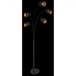 GLOBO E14 Stehleuchte aus Stoff matt 5 Arme Kabel 18m Schirm mit Dekorstanzungen 5-flammige Stehlampe gold und Schalter -Stehleuchten Verkaufsgeschäft e14 stehleuchte aus stoff 15229S4ax1280x1280 globo 15229s4