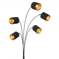 GLOBO E14 Stehleuchte aus Stoff matt 5 Arme Kabel 2m 5-flammige Stehlampe gold und mit Schalter -Stehleuchten Verkaufsgeschäft e14 stehleuchte aus stoff 58500e1280x1280 globo 58500