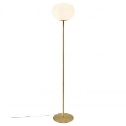 Nordlux E27 Stehleuchte aus Glas satiniert Stehlampe messingfarbig mit Schalter ø 275 cm -Stehleuchten Verkaufsgeschäft e27 stehleuchte aus glas 2010514001 2 nordlux 2010514001