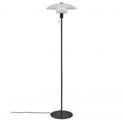 Nordlux E27 Stehleuchte aus Glas satiniert skandinavische Stehlampe Schwarz mit Schalter ø 40 cm -Stehleuchten Verkaufsgeschäft e27 stehleuchte aus glas 2010884001 2 nordlux 2010884001
