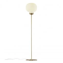 Nordlux E27 Stehleuchte aus Glas satiniert Stehlampe mit Schalter ø 30 cm