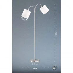 Fischer & Honsel E27 Stehleuchte mit 2 Stoffschirmen Chintz getrennt schaltbar 170 cm hoch in 2 Farben 8 Fischer & Honsel E27 Stehleuchte mit 2 Stoffschirmen Chintz getrennt schaltbar 170 cm hoch in 2 Farben -Stehleuchten Verkaufsgeschäft e27 stehleuchte mit stoffschirm 40326V fischerhonsel 40326