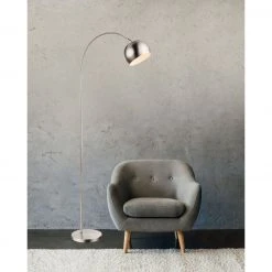 GLOBO E27 Stehleuchte 1 Rohr oben gebogen Kabel 18 m Stehlampe weiß mit Schalter -Stehleuchten Verkaufsgeschäft e27 stehleuchterohr oben gebogen 24779Nam1280x1280 globo 24779n