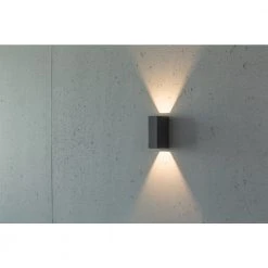 Heitronic eckige LED Up & Down Außenwandleuchte aus Aluminium IP54 inkl. Leuchtmittel