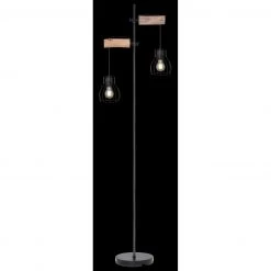 GLOBO höhenverstellbare E27 Stehleuchte aus Holz 2-flammige Stehlampe schwarz und natur mit Schalter -Stehleuchten Verkaufsgeschäft hhenverstellbare e27 stehleuchte aus 15326 2SNax1280x1280 globo 153262sn