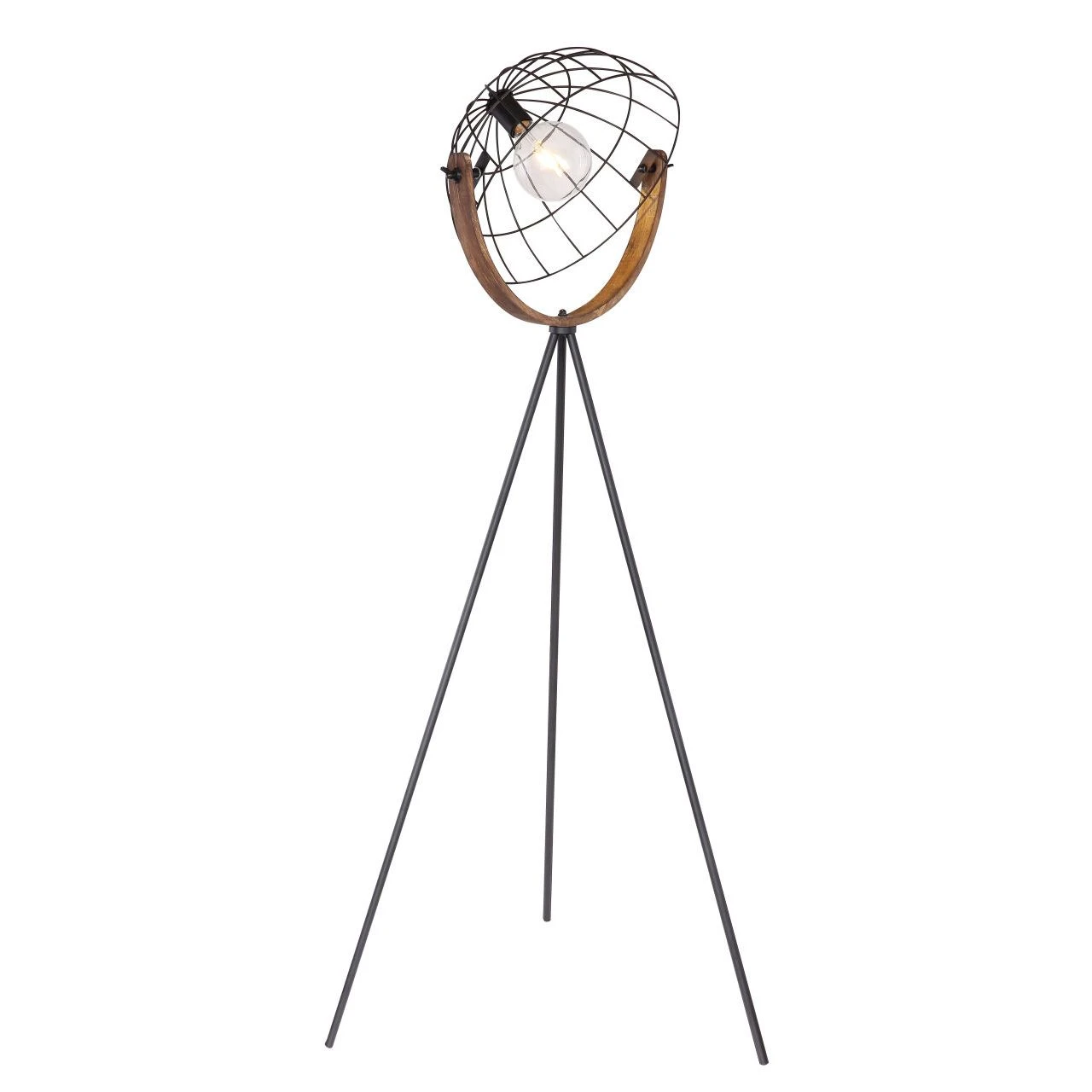 GLOBO höhenverstellbare runde E27 Stehleuchte aus Holz matt Tripod Schirm verstellbar Schrim-DM: 40 cm Stehlampe schwarz mit Schalter ø 60 3 GLOBO höhenverstellbare runde E27 Stehleuchte aus Holz matt Tripod Schirm verstellbar Schrim-DM: 40 cm Stehlampe schwarz mit Schalter ø 60