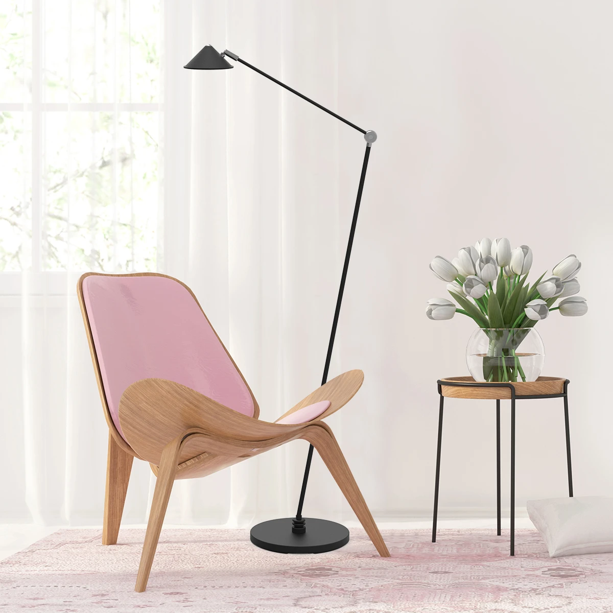 Steinhauer Höhenverstellbare Stehleuchte mit schwenkbarem Lesearm, 1-flammig, dimmbar, CCT - Dim-to-Warm-Funktion, inkl. LED 2x 7W 5 Steinhauer Höhenverstellbare Stehleuchte mit schwenkbarem Lesearm, 1-flammig, dimmbar, CCT - Dim-to-Warm-Funktion, inkl. LED 2x 7W – Bild 3