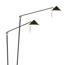 Steinhauer Höhenverstellbare Stehleuchte mit 2 schwenkbaren Lesearmen, 2-flammig, dimmbar, CCT - Dim-to-Warm-Funktion, inkl. LED 2x 7W