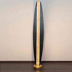 Holländer LED-Stehleuchte Simbolo, braun schwarz