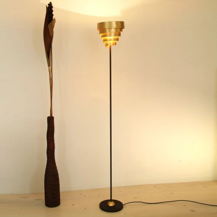 Holländer Stehleuchte Banderole mit goldener Spirale 3 Holländer Stehleuchte Banderole mit goldener Spirale