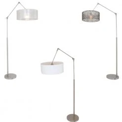 Steinhauer Kipp- und drehbare Stehleuchte mit Schirm in 3 Varianten erhältlich, höhenverstellbar, E27, mit Schnurschalter