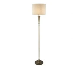 Searchlight Klassische Stehleuchte mit Leinenschirm