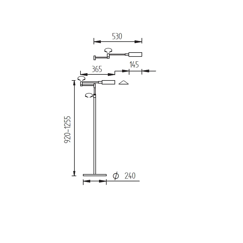 Knapstein LED Stehleuchte mit Gestensteuerung, dimmbar, in drei Oberflächen 5 Knapstein LED Stehleuchte mit Gestensteuerung, dimmbar, in drei Oberflächen – Bild 3