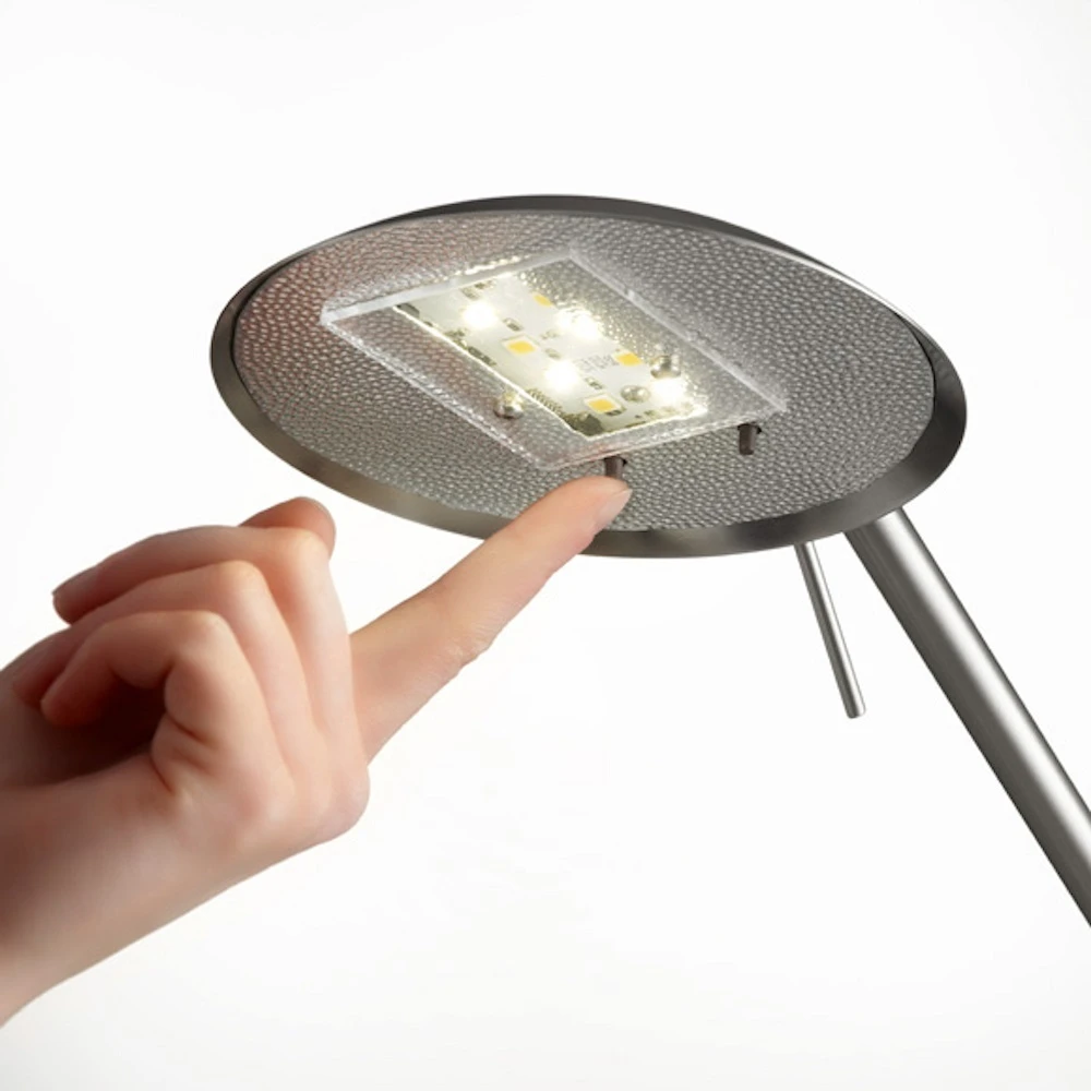 Knapstein LED-Leseleuchte, Nickel-matt, Lichtfarbwechsel Tastdimmer 5 Knapstein LED-Leseleuchte, Nickel-matt, Lichtfarbwechsel Tastdimmer – Bild 3