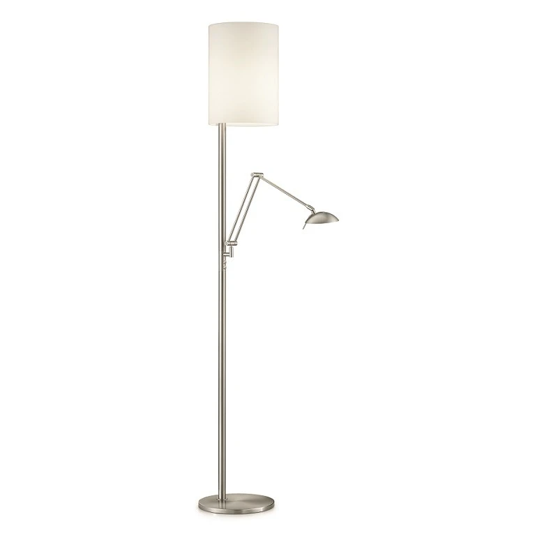 Knapstein Moderne Wohnraum LED-Stehleuchte mit Lesearm, Opalglas Schirm 4 Knapstein Moderne Wohnraum LED-Stehleuchte mit Lesearm, Opalglas Schirm – Bild 2