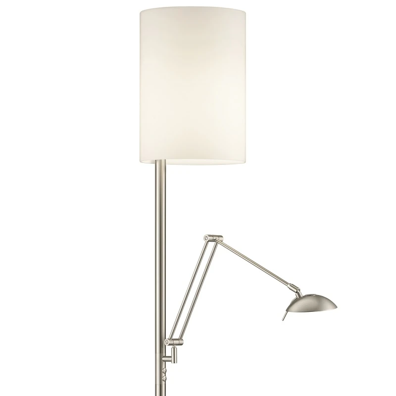 Knapstein Moderne Wohnraum LED-Stehleuchte mit Lesearm, Opalglas Schirm 3 Knapstein Moderne Wohnraum LED-Stehleuchte mit Lesearm, Opalglas Schirm