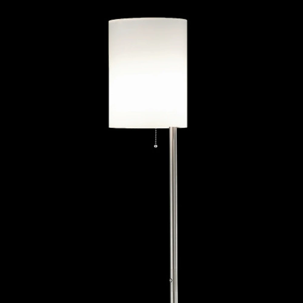 Knapstein Stehleuchte Zugschalter und Tastdimmer, Nickel-matt, Glas opal matt, H: 165cm 4 Knapstein Stehleuchte Zugschalter und Tastdimmer, Nickel-matt, Glas opal matt, H: 165cm – Bild 2