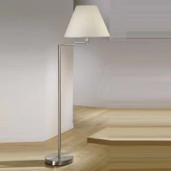 Kolarz Stehlampe Hilton mit Stoffschirm 45 cm, schwenkbar