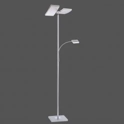 Leuchten Direkt LED Deckenfluter mit Berührungsschalter und Lesearm und geteilten schwenkbaren Fluterkopf, Touchdimmer, Steheleuchte -Stehleuchten Verkaufsgeschäft led deckenfluter mit berhrungsschalter 1369054 leuchtendirekt 1172555