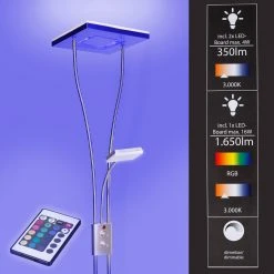 Leuchten Direkt LED Deckenfluter mit Lesearm mit Dimmer, Stehlampe mit RGBW Farbwechsel, Fernbedienung, 198cm Stehlampe 21 Leuchten Direkt LED Deckenfluter mit Lesearm mit Dimmer, Stehlampe mit RGBW Farbwechsel, Fernbedienung, 198cm Stehlampe -Stehleuchten Verkaufsgeschäft led deckenfluter mit lesearm 12570516 leuchtendirekt 1178055