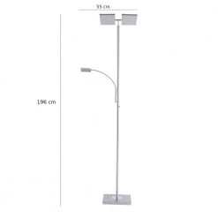 Leuchten Direkt LED Deckenfluter mit schwenkbaren Spots und Lesearm, Fernbedienung RGB CCT -Stehleuchten Verkaufsgeschäft led deckenfluter mit schwenkbaren 11925 554 leuchtendirekt 1192555