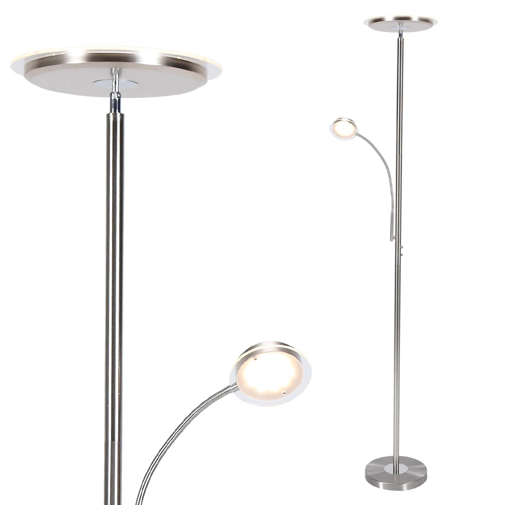 Leuchten Direkt LED Deckenfluter, mit Lesearm, Tastdimmer, Höhe 180cm, modern 5 Leuchten Direkt LED Deckenfluter, mit Lesearm, Tastdimmer, Höhe 180cm, modern – Bild 3