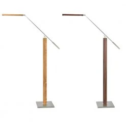 HerzBlut LED Leseleuchte, Massivholz, Nussbaum o. Asteiche, dimm-to-warm