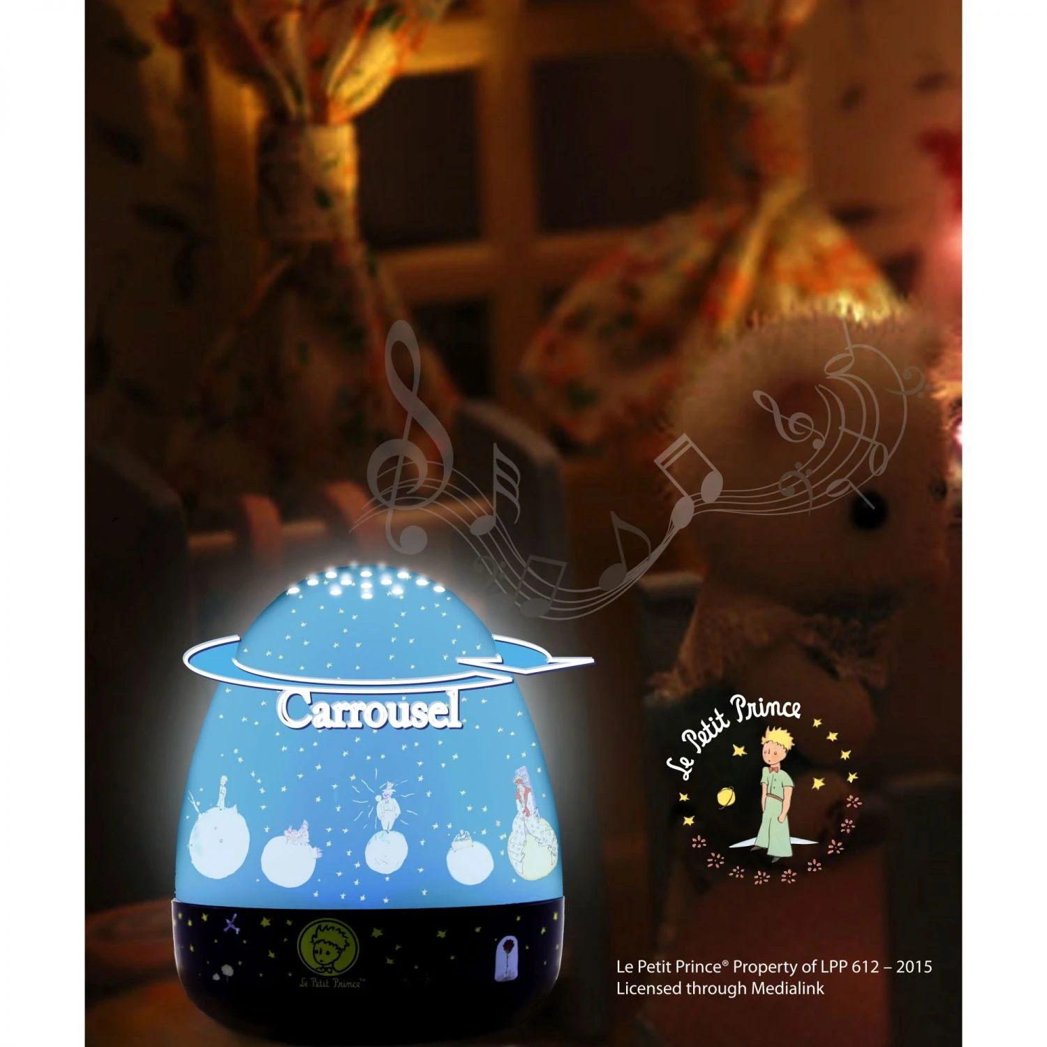 Niermann LED Nachtlicht Spieluhr Kinderleuchte mit Projektion und Abschaltautomatik 12 x 8 x 15 cm blau Prinz 4 Niermann LED Nachtlicht Spieluhr Kinderleuchte mit Projektion und Abschaltautomatik 12 x 8 x 15 cm blau Prinz – Bild 2