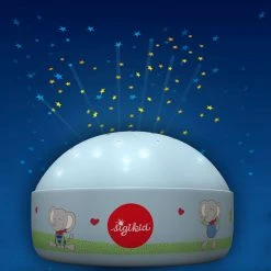 Niermann LED Projektions-Nachtlicht Kinderleuchte mit Farbwechsler und Abschaltautomatik Lolo lombardo