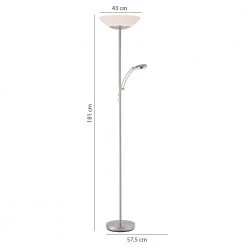 Paul Neuhaus LED Standleuchte silber o. messing dimmbar 2-flammig, Lesearm schwenkbar, Glas Deckenfluter, 181 cm 11 Paul Neuhaus LED Standleuchte silber o. messing dimmbar 2-flammig, Lesearm schwenkbar, Glas Deckenfluter, 181 cm -Stehleuchten Verkaufsgeschäft led standleuchte silbern dimmbar 655 554 paulneuhaus 65555