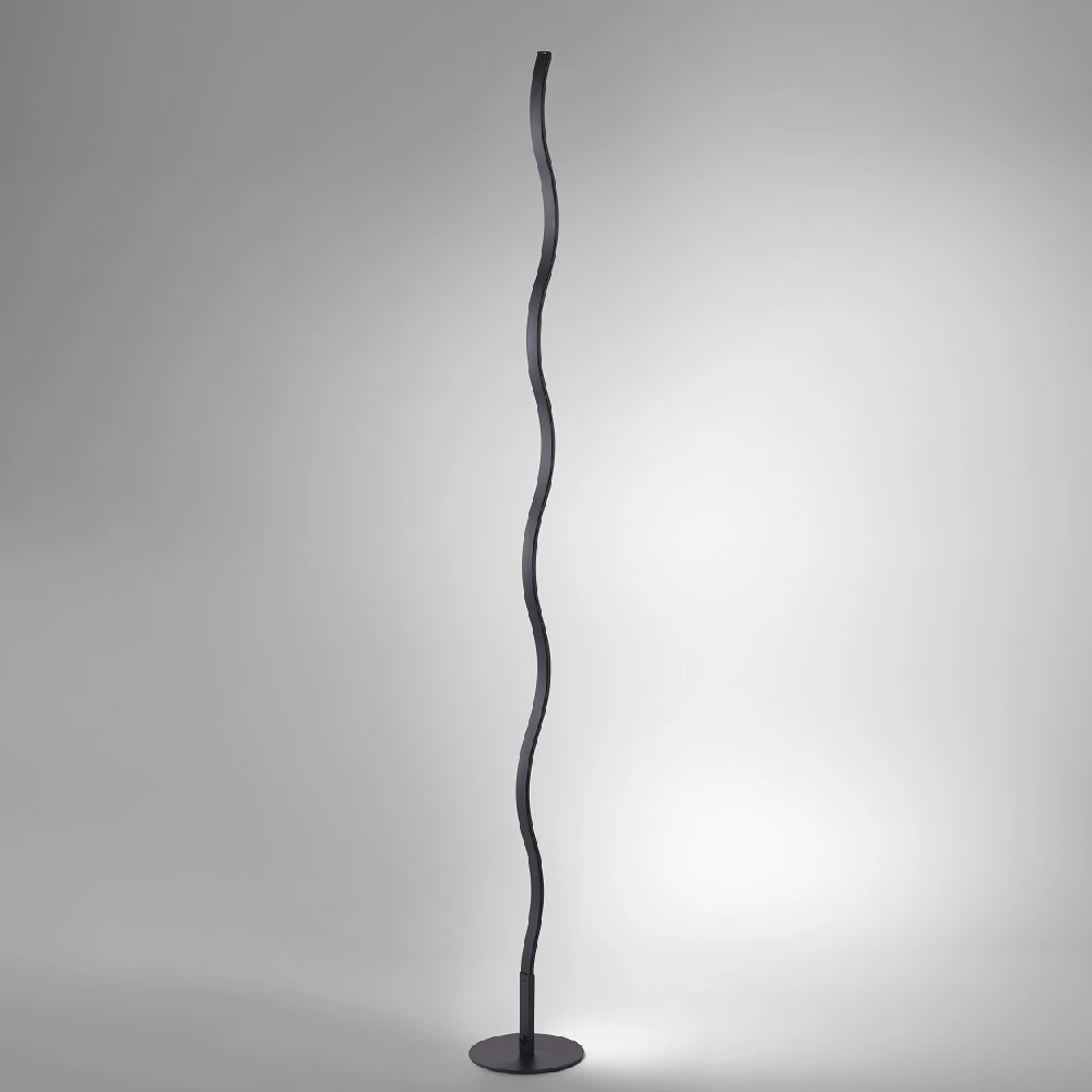 Leuchten Direkt LED Standleuchte Wellen Design, Lichtfarbe warmweiß, Wohnzimmer Stehlampe, Fußschalter, dekorativ, schwarz 6 Leuchten Direkt LED Standleuchte Wellen Design, Lichtfarbe warmweiß, Wohnzimmer Stehlampe, Fußschalter, dekorativ, schwarz – Bild 4