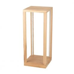 Spot-Light LED Stehleuchte aus Eichenholz, beleuchteter Beistelltisch, Switch & Dimm, 33W