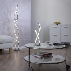 Paul Neuhaus LED Stehleuchte Q-MALINA Smart Home, Fernbedienung, stahlfarbig, Acrylglas -Stehleuchten Verkaufsgeschäft led stehleuchte qmalina smart 136793 paulneuhaus 43955